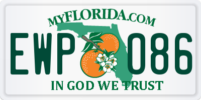 FL license plate EWPO86