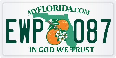 FL license plate EWPO87
