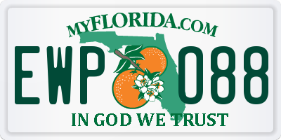 FL license plate EWPO88