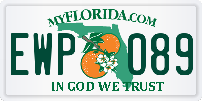FL license plate EWPO89