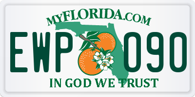 FL license plate EWPO90