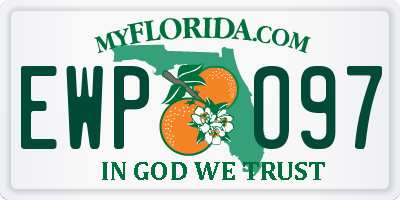 FL license plate EWPO97