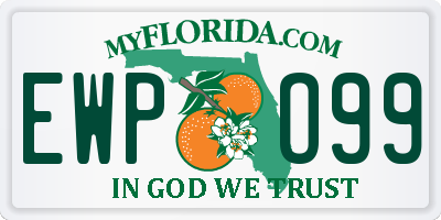 FL license plate EWPO99