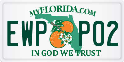 FL license plate EWPP02