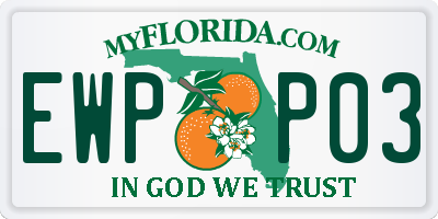 FL license plate EWPP03