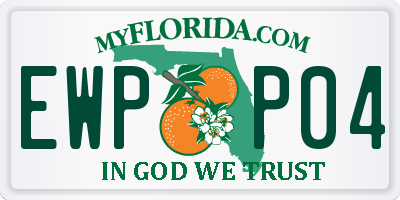 FL license plate EWPP04