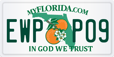FL license plate EWPP09