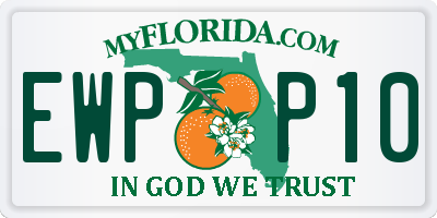 FL license plate EWPP10