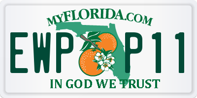 FL license plate EWPP11