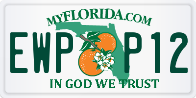 FL license plate EWPP12