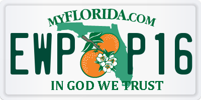 FL license plate EWPP16