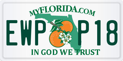 FL license plate EWPP18