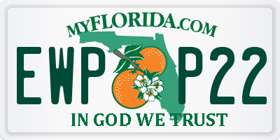 FL license plate EWPP22
