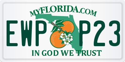 FL license plate EWPP23