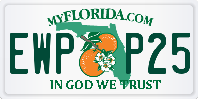 FL license plate EWPP25