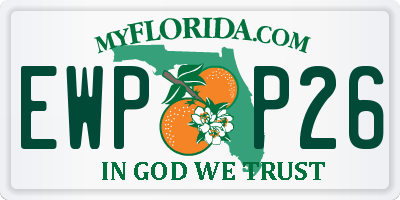 FL license plate EWPP26