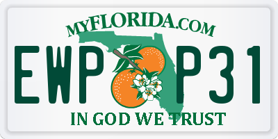 FL license plate EWPP31