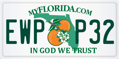 FL license plate EWPP32