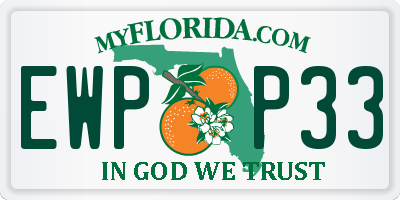 FL license plate EWPP33