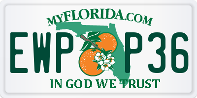 FL license plate EWPP36