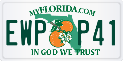 FL license plate EWPP41
