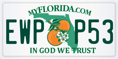 FL license plate EWPP53