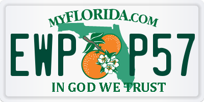 FL license plate EWPP57