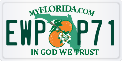FL license plate EWPP71