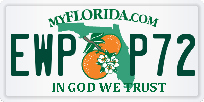 FL license plate EWPP72