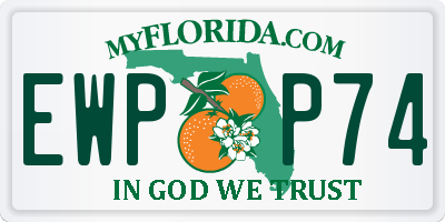 FL license plate EWPP74