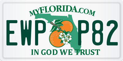 FL license plate EWPP82