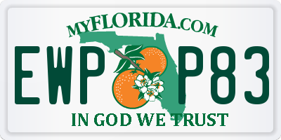 FL license plate EWPP83