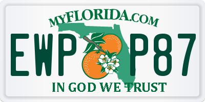 FL license plate EWPP87