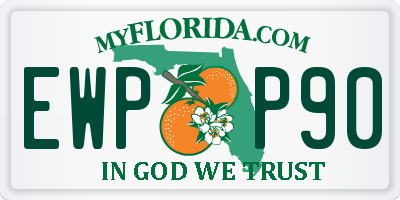 FL license plate EWPP90