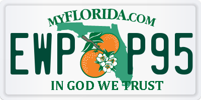 FL license plate EWPP95