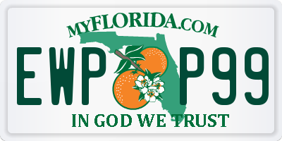 FL license plate EWPP99