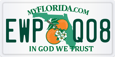 FL license plate EWPQ08