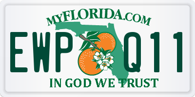 FL license plate EWPQ11