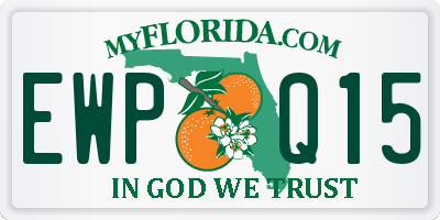 FL license plate EWPQ15