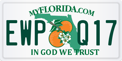 FL license plate EWPQ17