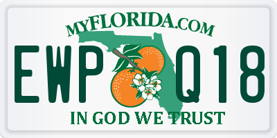 FL license plate EWPQ18