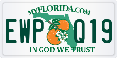 FL license plate EWPQ19