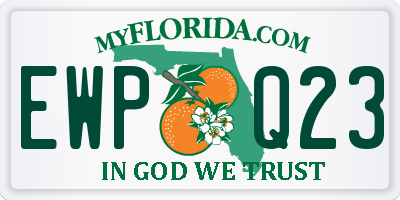 FL license plate EWPQ23