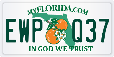 FL license plate EWPQ37