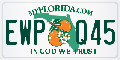FL license plate EWPQ45