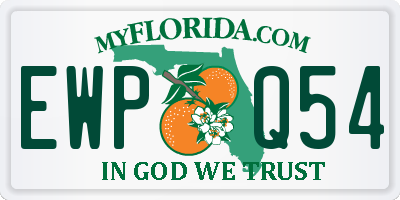 FL license plate EWPQ54