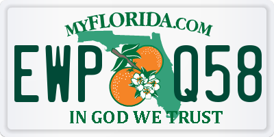 FL license plate EWPQ58