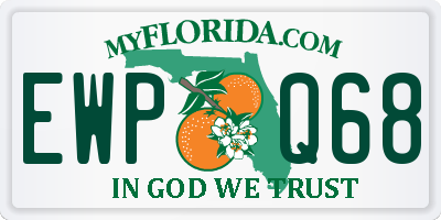 FL license plate EWPQ68
