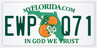 FL license plate EWPQ71