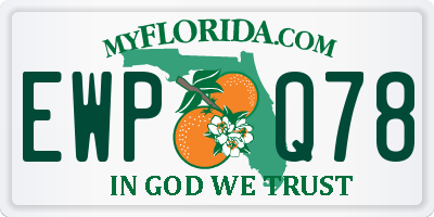 FL license plate EWPQ78